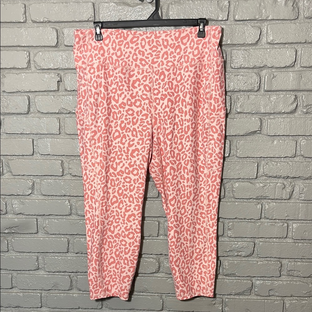 Torrid Pink Leopard Print Active Leggings